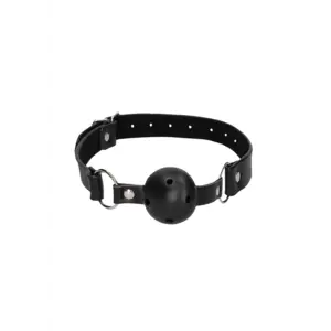 Ball Gag Red Leather Adjustable Strap