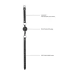 Mouth Gag with Perforated Ball and Leather Strap Adjustable Black