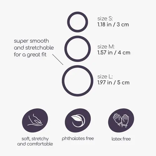 Set di 3 cockring in silicone