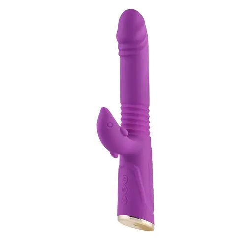 Dildo telescopico vibratore Ricky 280 RPM Licking Bumping Vibrante