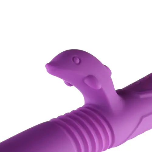 Dildo telescopico vibratore Ricky 280 RPM Licking Bumping Vibrante