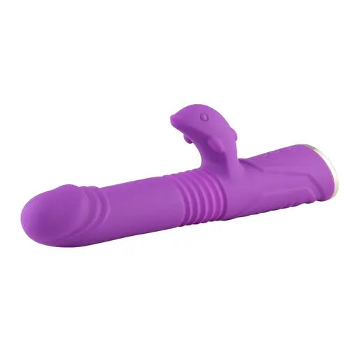 Dildo telescopico vibratore Ricky 280 RPM Licking Bumping Vibrante