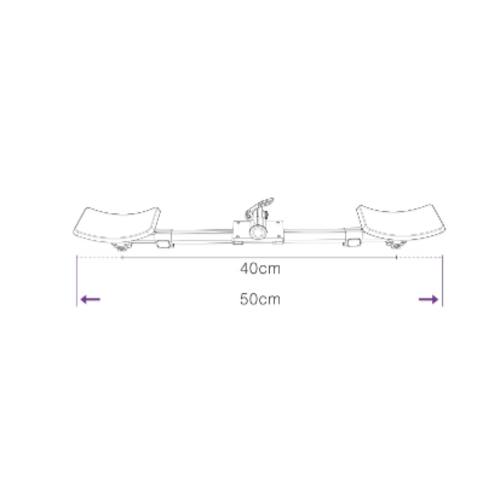 Repose-pieds ergonomique réglable & inclinable pour machines sexuelles