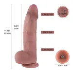 Dildo realistico XL 30 cm a doppia densità