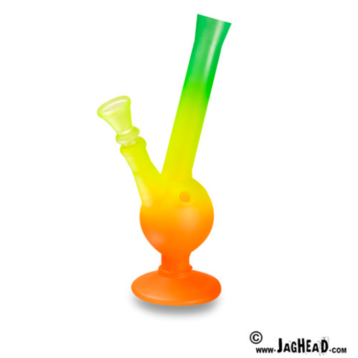 Mat glazen rasta bong