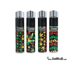Clipper Clipper Aansteker Rasta weedleaf