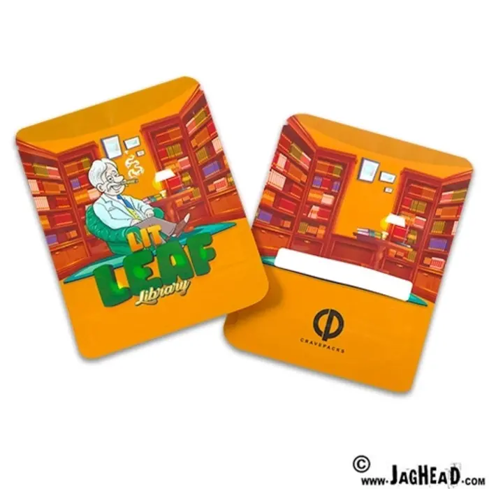 CRAVEPACKS Mylar hersluitbare gripzak Lit bLeaf Library