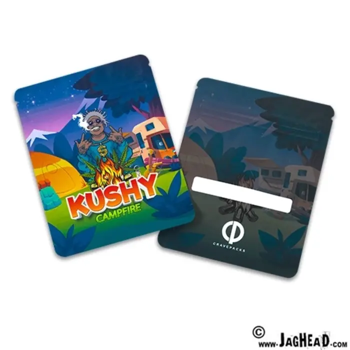 CRAVEPACKS Mylar hersluitbare gripzak Kushy Campfire