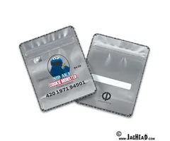 CRAVEPACKS Mylar hersluitbare gripzak Cookie Monster