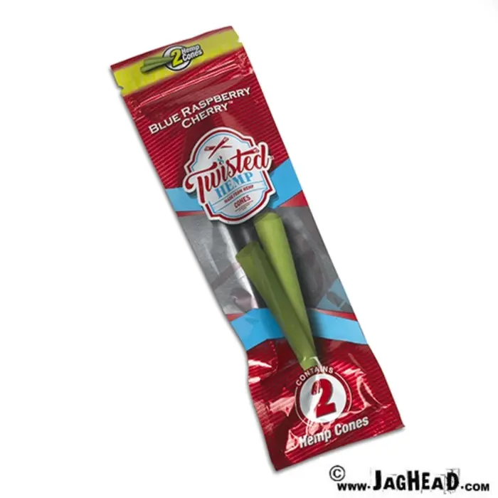 Twisted Hemp Cones Twisted Hemp Cones Blue Raspberry Cherry