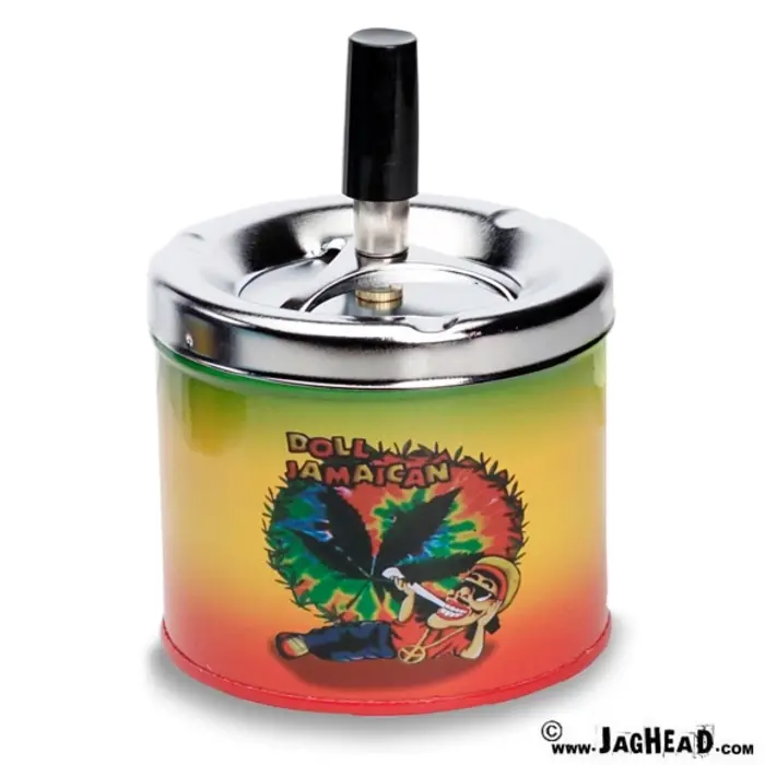 Metalen spinning wheel asbak