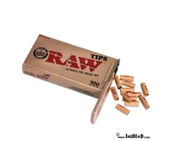 Raw Raw Voorgerolde Ongebleekte regular tipjes in metalen blikje
