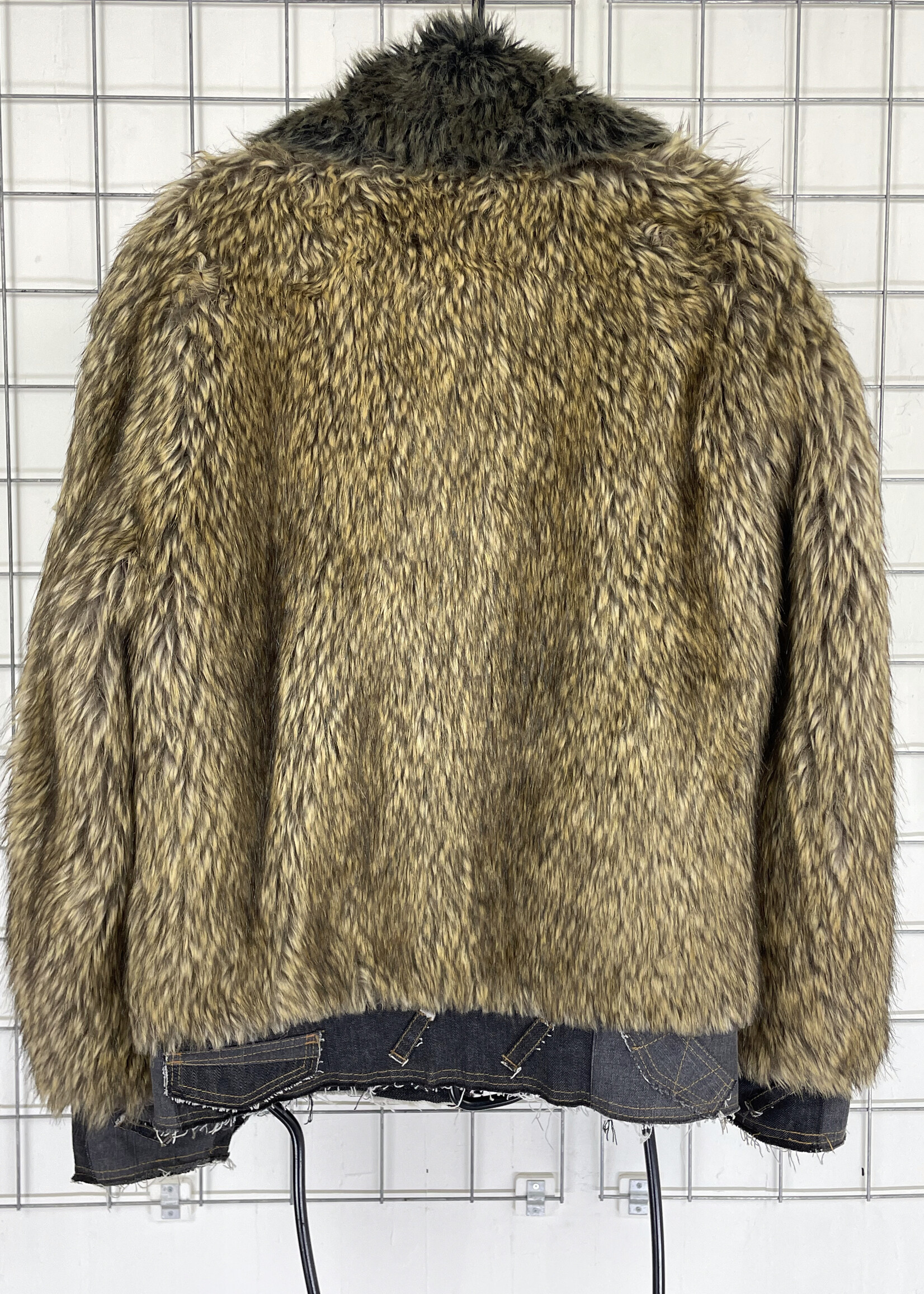 Dolce & Gabbana faux fur denim jacket