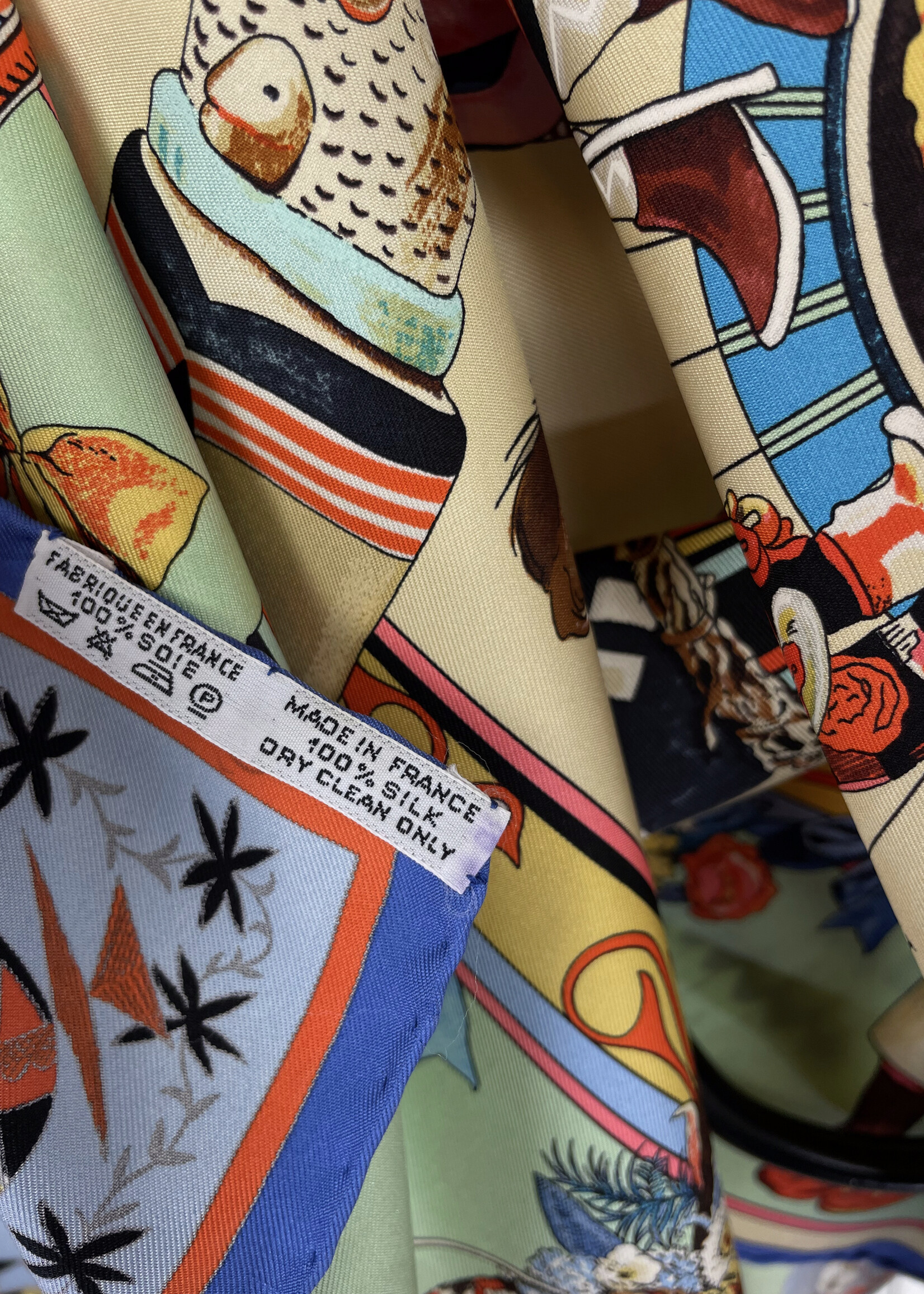 Kachinas Hermes native American silk scarf by Kermit Oliver