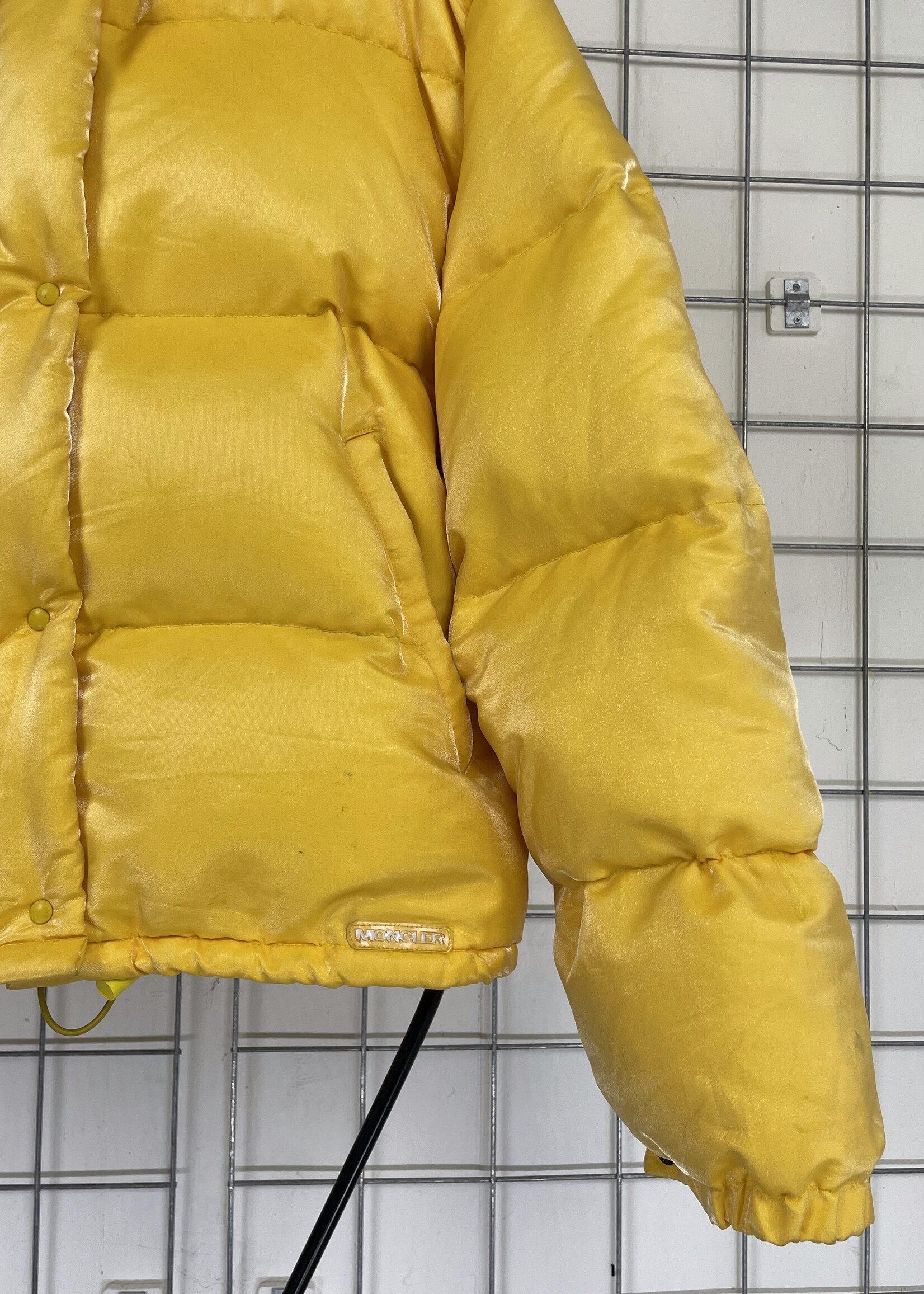 Moncler 90s yellow shiny puffer jacket