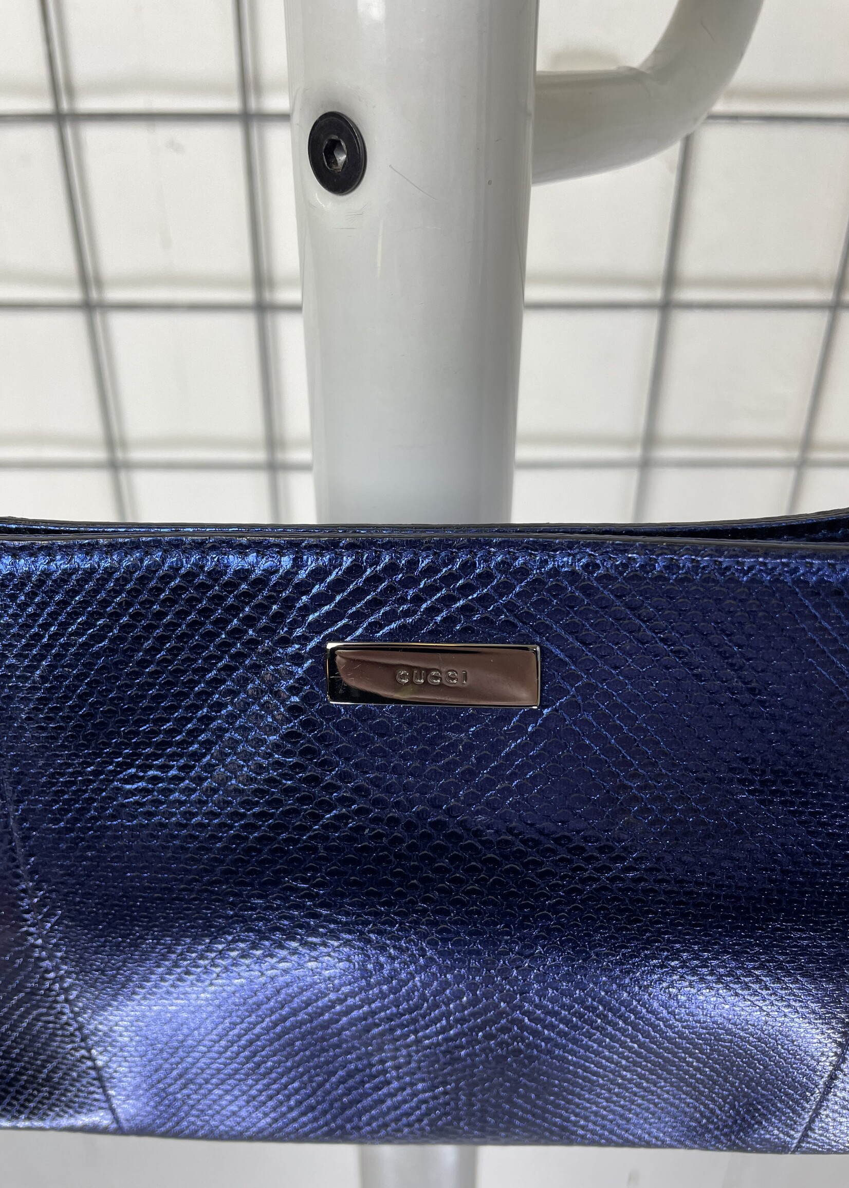 Gucci Tom Ford snakeskin blue shoulder bag