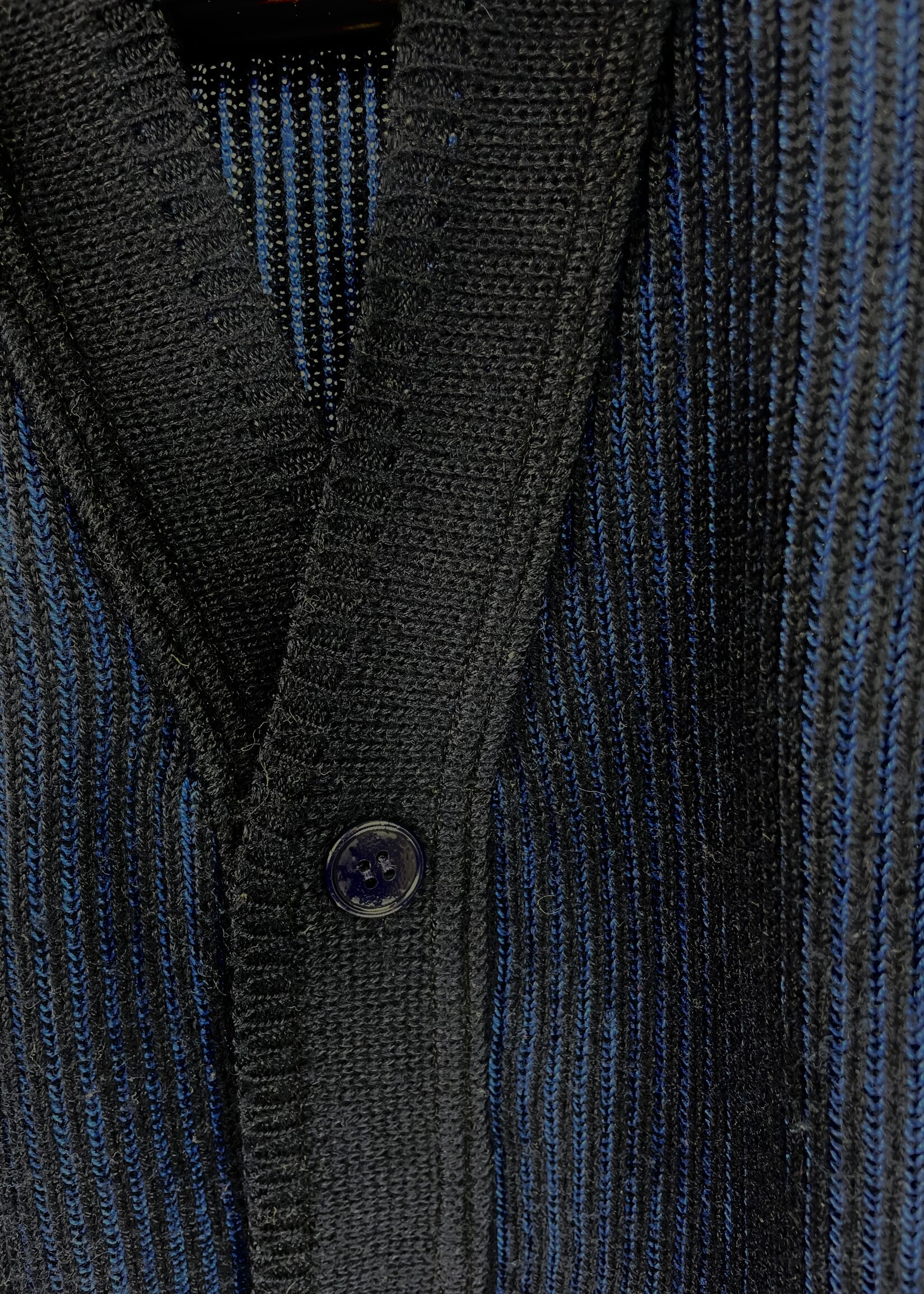 Yves Saint Laurent 80s blue knitted cardigan