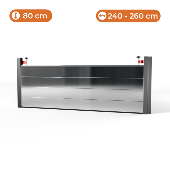 Hoogwaterbescherming - 800 mm hoog; 2400-2600 mm breed