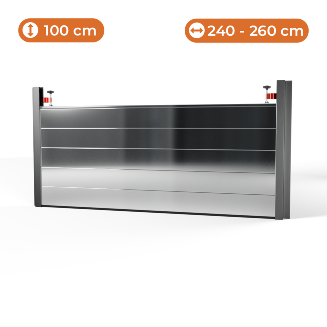 Hoogwaterbescherming - 1000 mm hoog; 2400-2600 mm breed