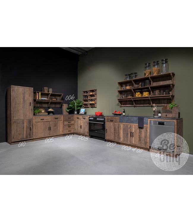 Be-Uniq Landelijk Oud Houten HoekKeuken Mix & Match