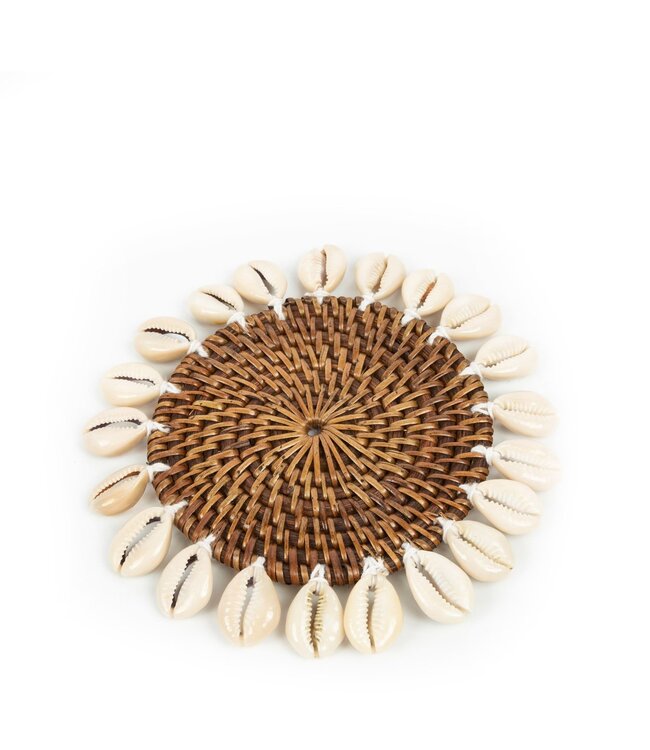 Bazar Bizar De Colonial Shell Onderzetter - Naturel Bruin
