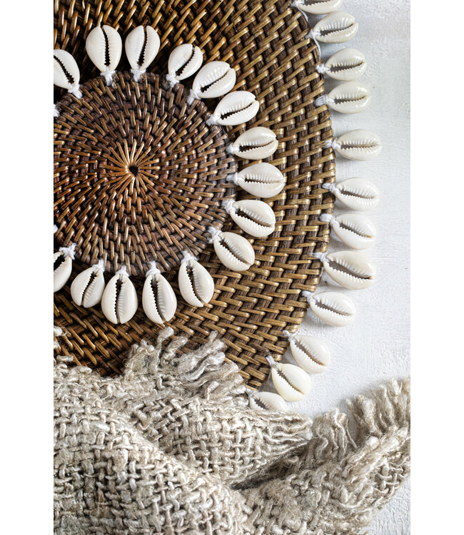 Bazar Bizar De Colonial Shell Onderzetter - Naturel Bruin
