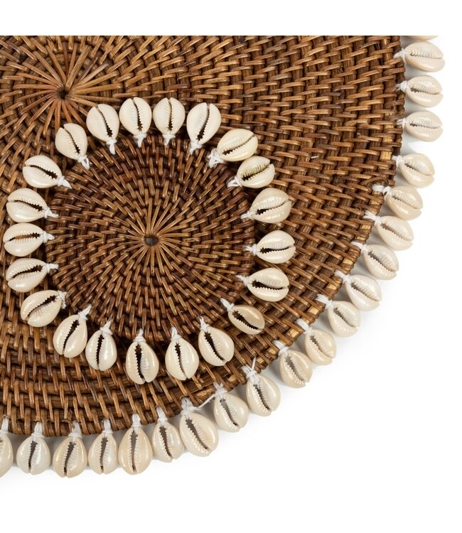 Bazar Bizar De Colonial Shell Onderzetter - Naturel Bruin