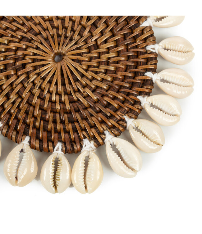 Bazar Bizar De Colonial Shell Onderzetter - Naturel Bruin
