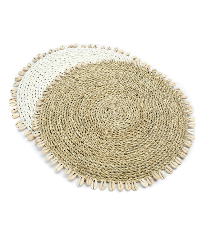 Bazar Bizar De Seagrass Shell Placemat - Wit