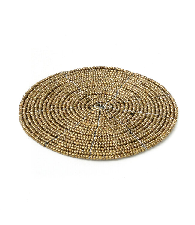 Bazar Bizar De Beaded Onderzetter - Goud