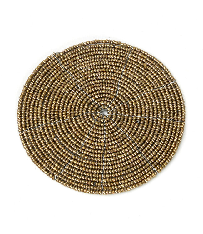 Bazar Bizar De Beaded Onderzetter - Goud
