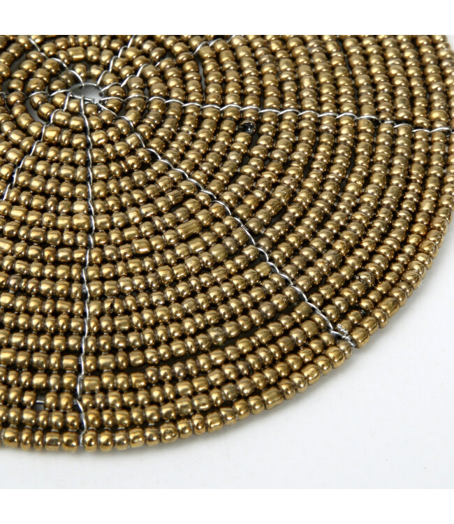 Bazar Bizar De Beaded Onderzetter - Goud