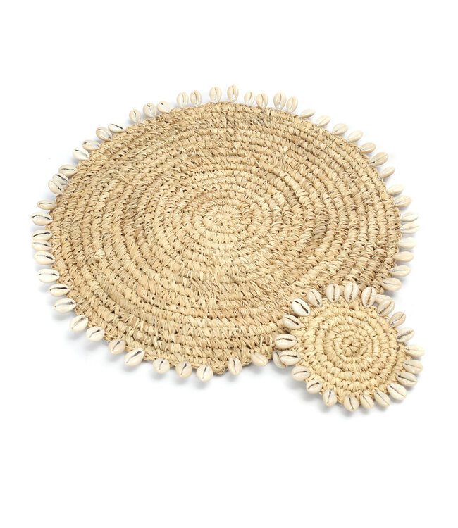 Bazar Bizar De Raffia Shell Placemat - Naturel