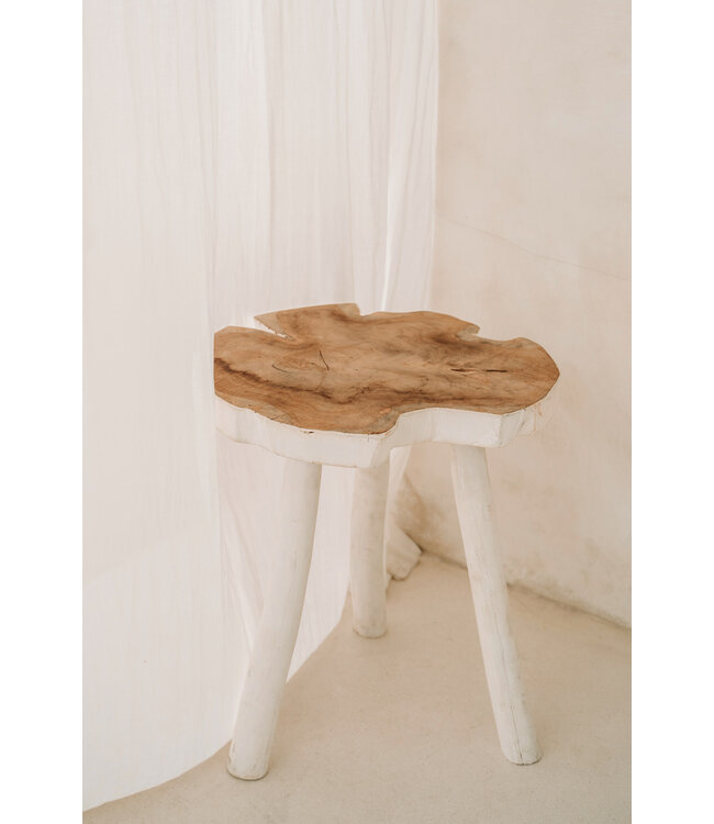 Bazar Bizar De Organic Bijzettafel - Naturel Wit