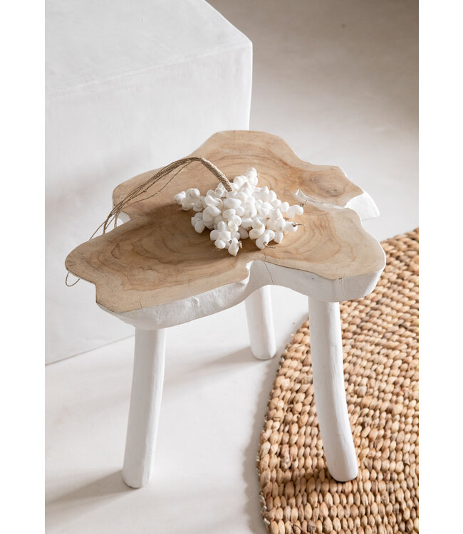 Bazar Bizar De Organic Bijzettafel - Naturel Wit