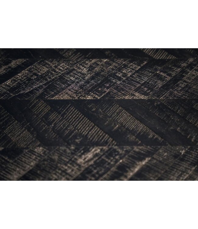 Bazar Bizar De Visgraat Hoge Tafel - Zwart - 140cm