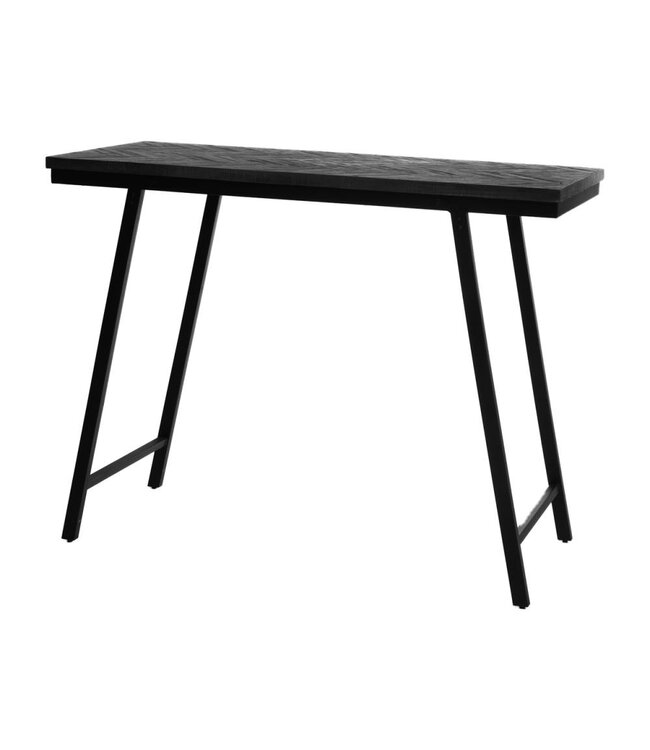 Bazar Bizar De Visgraat Hoge Tafel - Zwart - 140cm