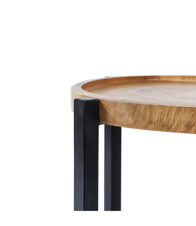 Bazar Bizar The Rain Tree Side Table - Natural Black