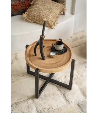 Bazar Bizar The Rain Tree Side Table - Natural Black