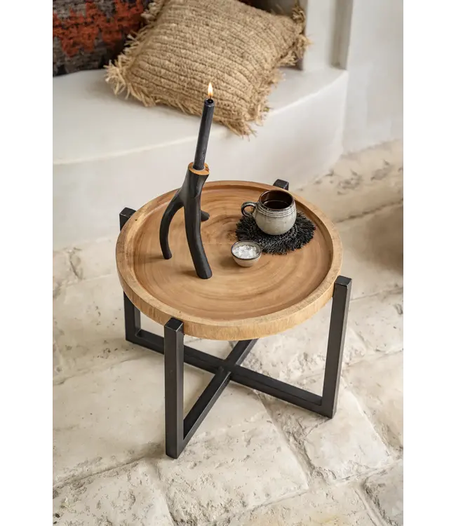 Bazar Bizar The Rain Tree Side Table - Natural Black