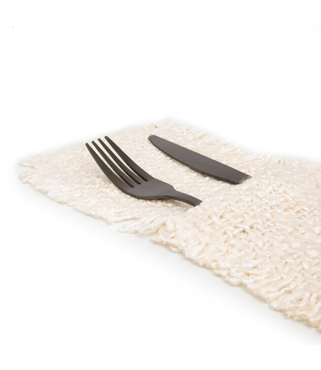 Bazar Bizar Het Oh My Gee Bestekzakje - CrÃ©me - Set van 4