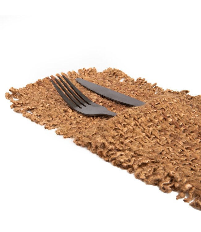 Bazar Bizar Het Oh My Gee Bestekzakje - Bruin - Set van 4