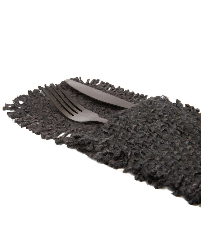 Bazar Bizar Het Oh My Gee Bestekzakje - Marinezwart - Set van 4