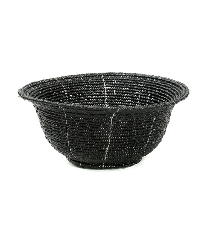 Bazar Bizar De Beaded Kom Laag - Zwart - S