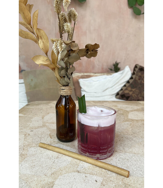 Bazar Bizar De Bamboe Rietjes - Set van 10 met reinigingsborsteltje