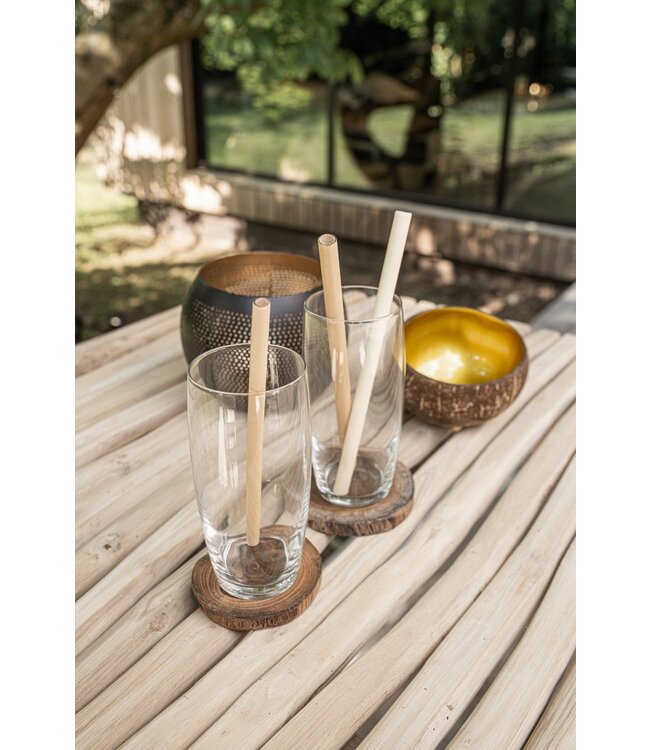 Bazar Bizar De Bamboe Rietjes - Set van 10 met reinigingsborsteltje