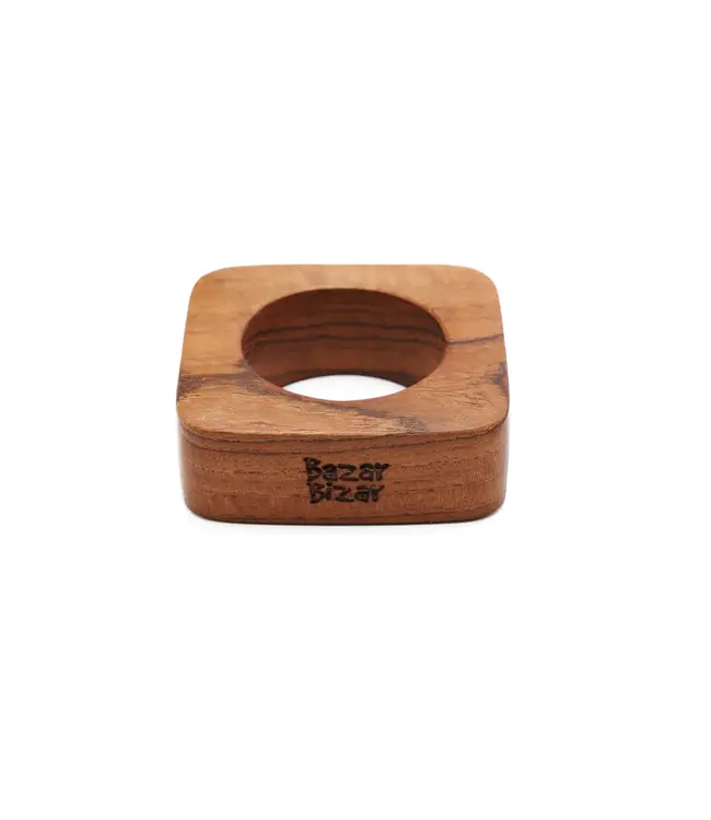 Bazar Bizar De Teak Root Servetring - Set van 4