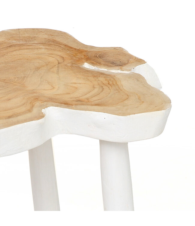 Bazar Bizar De Organic Bijzettafel - Naturel Wit