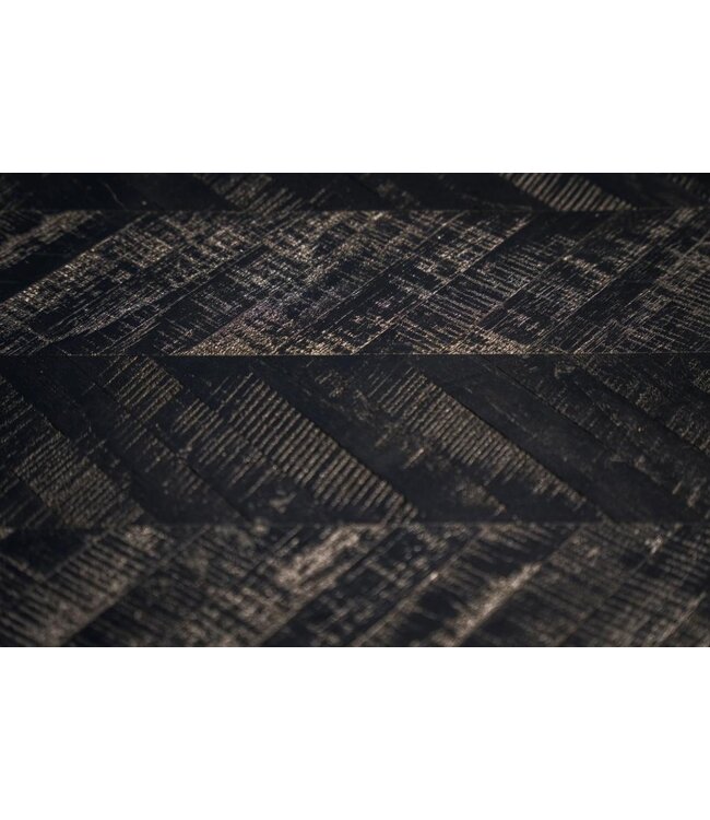 Bazar Bizar De Visgraat Hoge Tafel - Zwart - 140cm