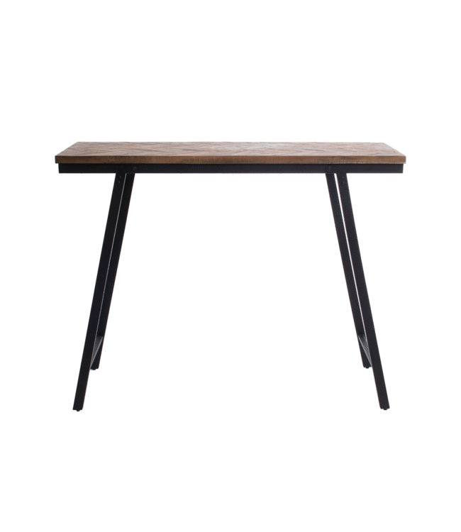 Bazar Bizar De Visgraat Hoge Tafel - Zwart - 140cm